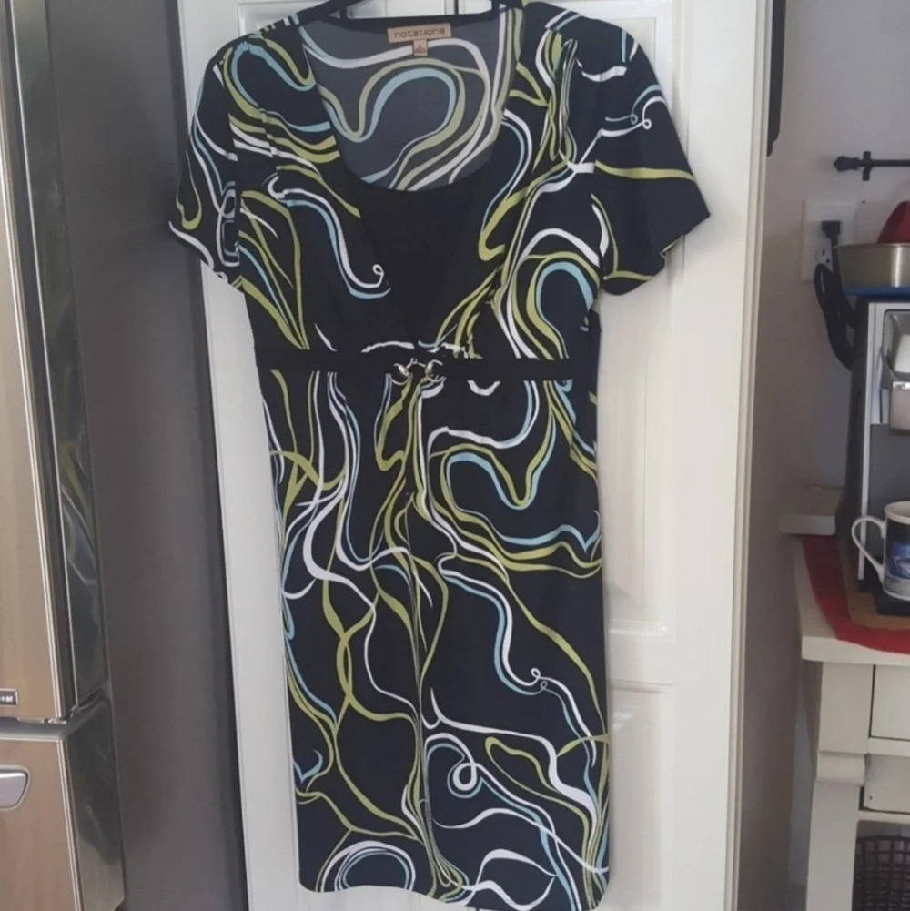 Notations Geometric Pattern Dress - Picture 6 of 6